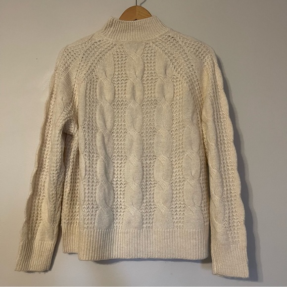 J.Crew cable knit mock neck sweater small - Picture 4 of 8